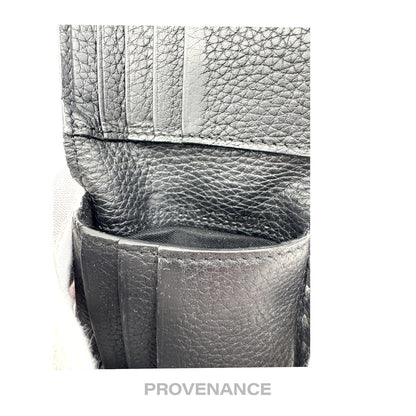 🔴 Fendi Selleria Bifold Wallet - Grey Roman Leather