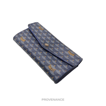 🔴 Faure Le Page Rabat Grand Long Wallet - Blue Ecailles