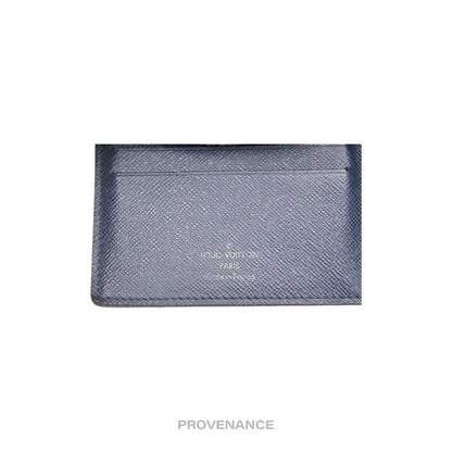 🔴 Louis Vuitton Amerigo Wallet - Navy Blue Taiga Leather