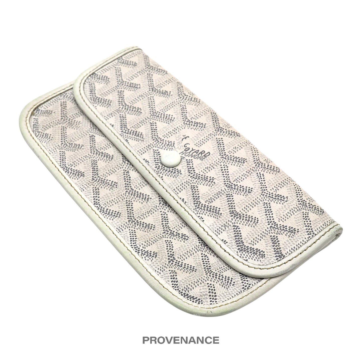 🔴 Goyard St. Louis Pouch Wallet - White Goyardine