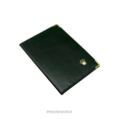 🔴 Rolex Crown Passport Wallet - Forest Green Leather R