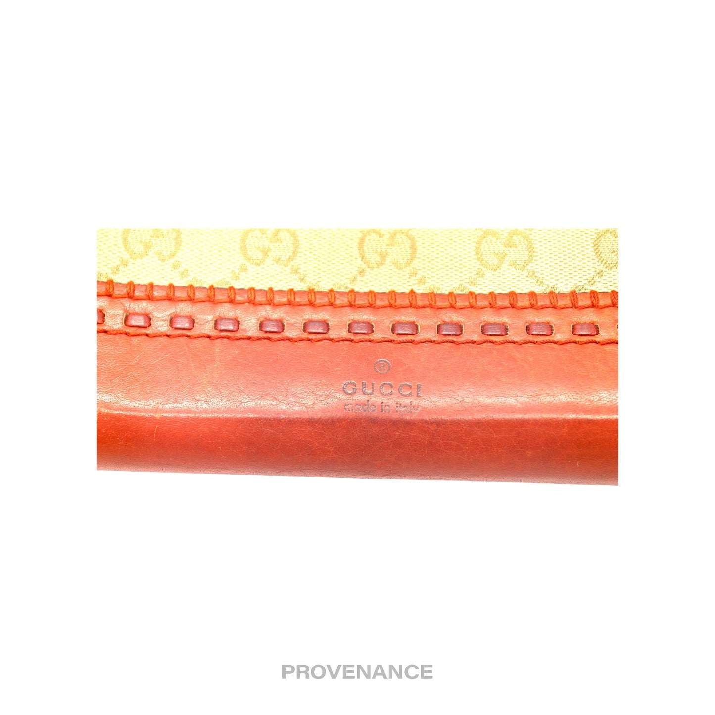 🔴 Gucci Long Zip Wallet - GG Supreme Orange