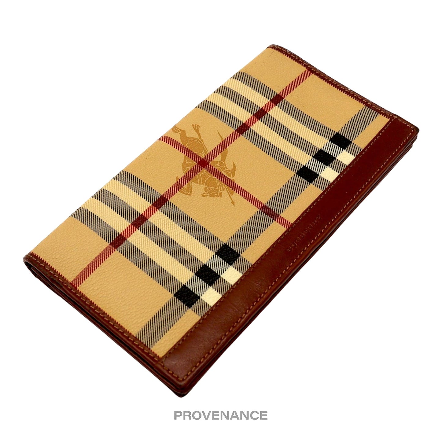 🔴 Burberry Long Wallet - Nova Check Brown