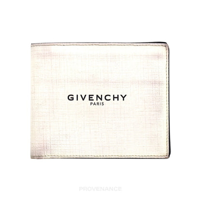 🔴 Givenchy Glow In The Dark 8CC Bifold Wallet - White Black