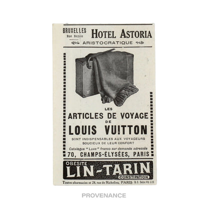 🔴 Louis Vuitton Antique Vintage Newsprint Ad - TRAVEL GOODS