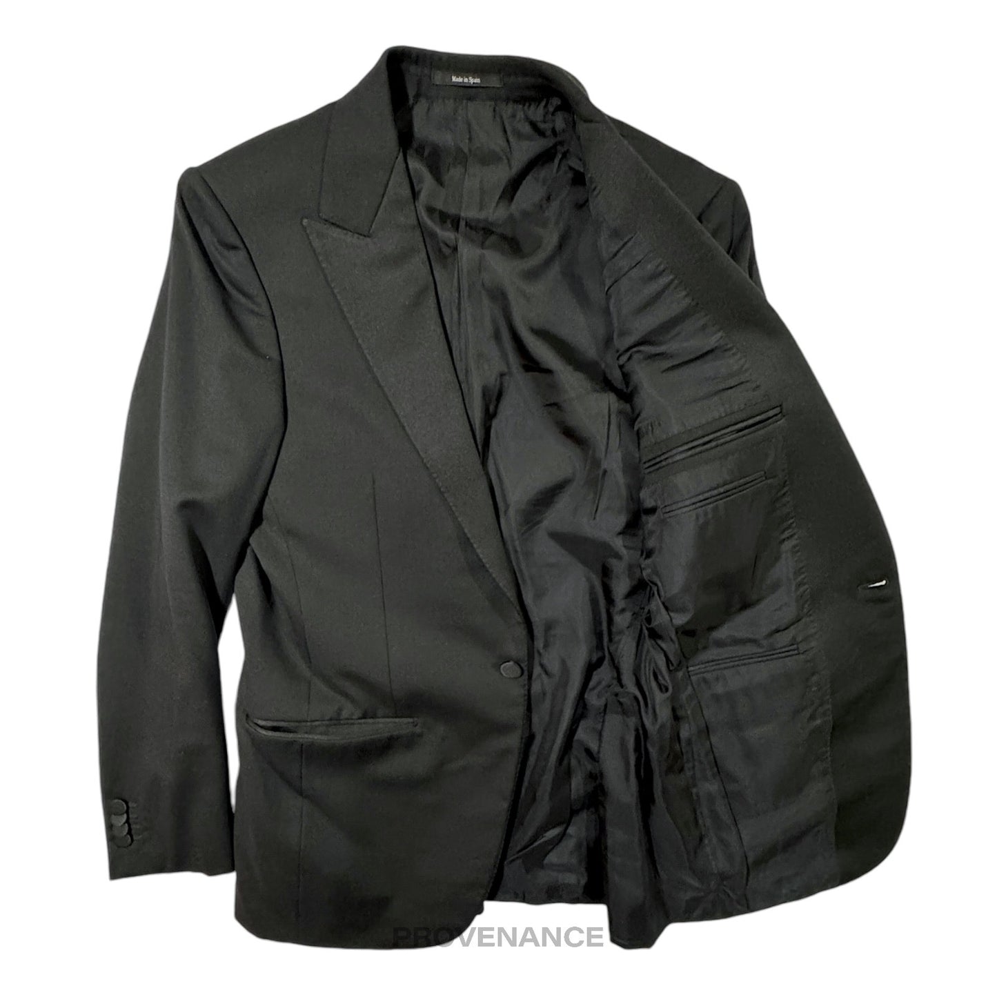 🔴 Zegna Black Dinner Jacket Coat Tuxedo - Peak 36 46