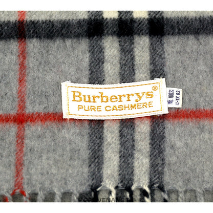 🔴 Burberry Scarf - PURE CASHMERE Nova Check Grey