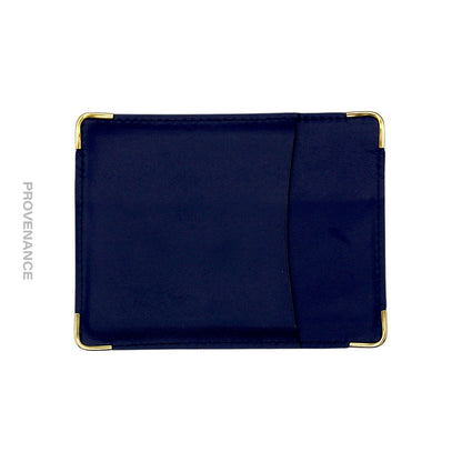 🔴 Rolex Card Holder Wallet - Navy Blue Leather