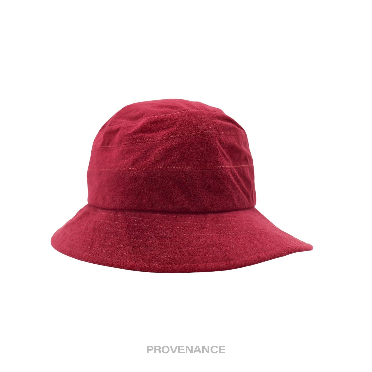 🔴 Givenchy Play Logo Notch Bucket Hat - Wine Microsuede