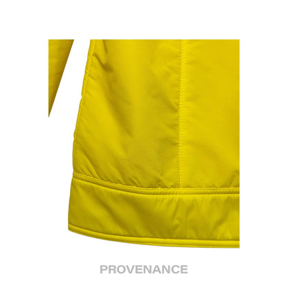 🔴 Moncler Logo Light Ski Jacket Coat - Yellow L Hood