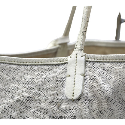 🔴 Goyard St. Louis Tote GM Bag - White Goyardine