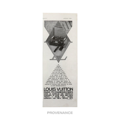 🔴 Louis Vuitton Antique Vintage Newsprint Ad - Beauty Trunk