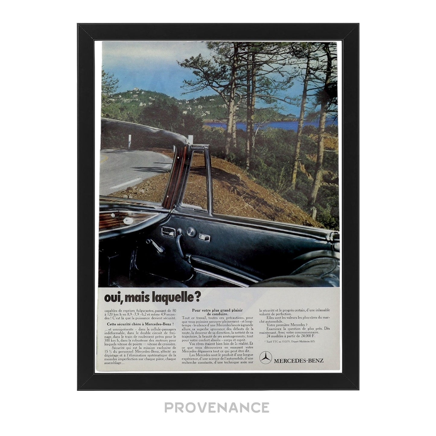 🔴 Mercedes-Benz Antique Vintage Newsprint Ad - Lookout