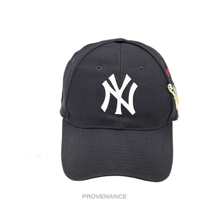 🔴 Gucci x NY Yankees Embroidered Hat Cap - Black with Moth