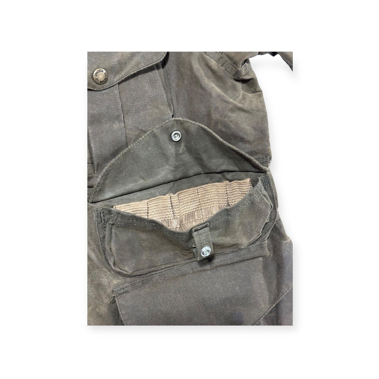 🔴 Filson Oil Tin Cloth Hunting Jacket 462 USA Vintage XL 46