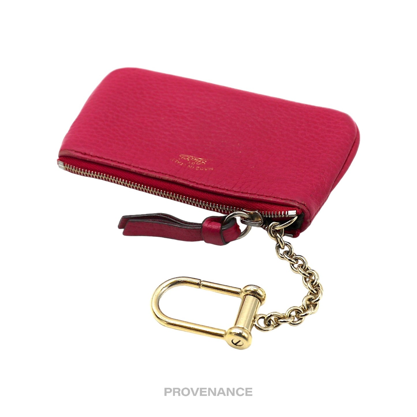 🔴 Gucci MII Key Pouch Cles - Pink Tumbled Leather