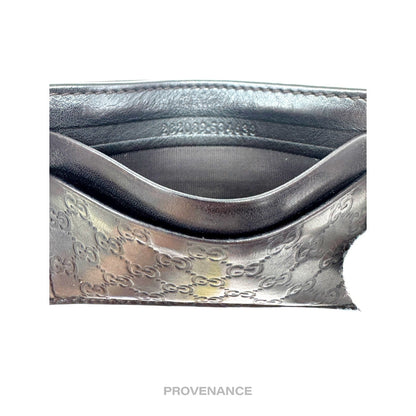 🔴 Gucci Card Holder Wallet - Dark Chocolate MicroGuccissima