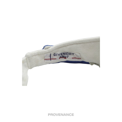 🔴 Givenchy Play Logo Embroidered Visor - White/Blue