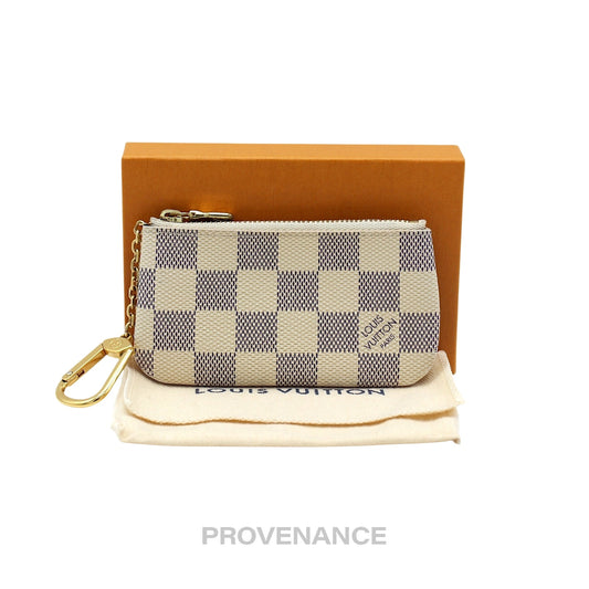 🔴 Louis Vuitton Key Pouch Cles - Damier Azur