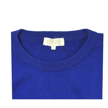 🔴 Balenciaga Sports Golf Crewneck Wool Sweatshirt - Blue L