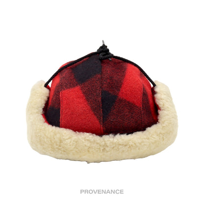 🔴 Filson Double Mackinaw Wool Cap - Red Black Plaid