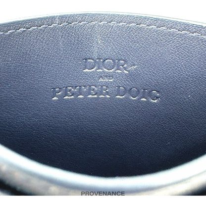 🔴 Dior x Peter Doig Card Wallet - Blue Denim Camouflage