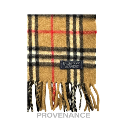 🔴 Vintage Burberrys Scarf Nova Check 100% PURE CASHMERE