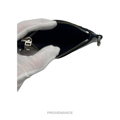 🔴 Givenchy 4G Logo Zip Card Holder Wallet - Black Leather