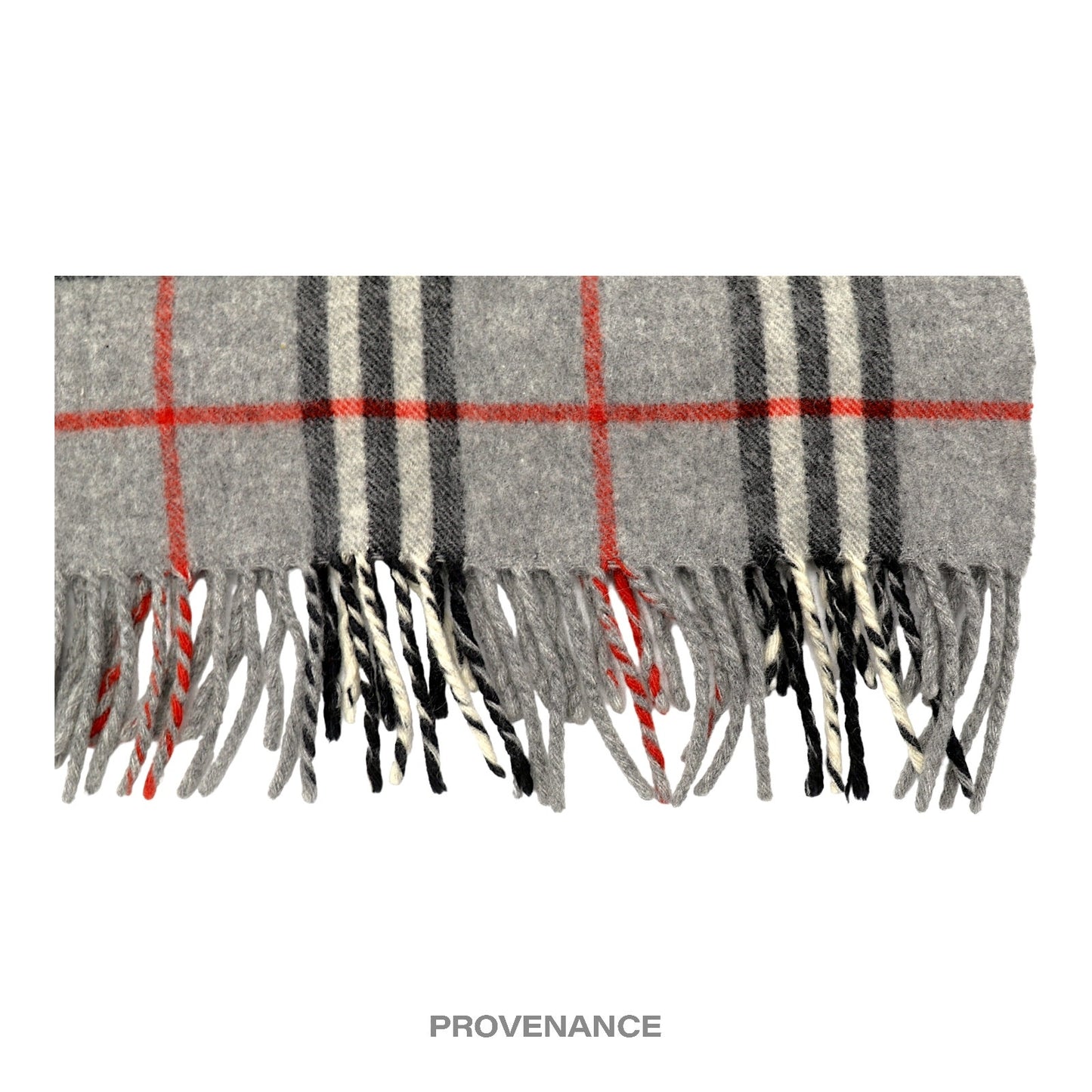 🔴 Burberry Scarf - PURE CASHMERE Nova Check Grey