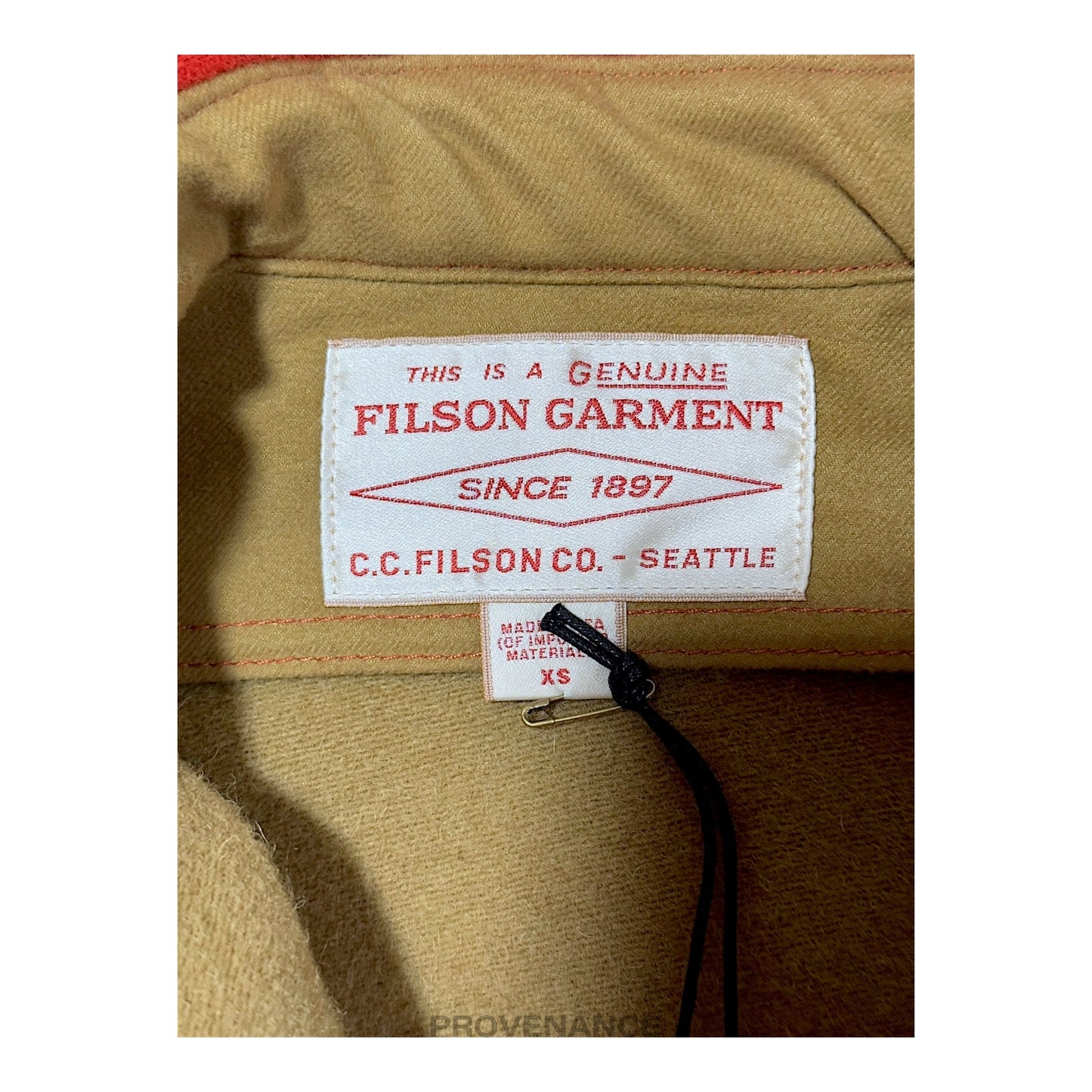 🔴 Filson Wool Jac-Shirt Jacquard Red Forest Moose - XS