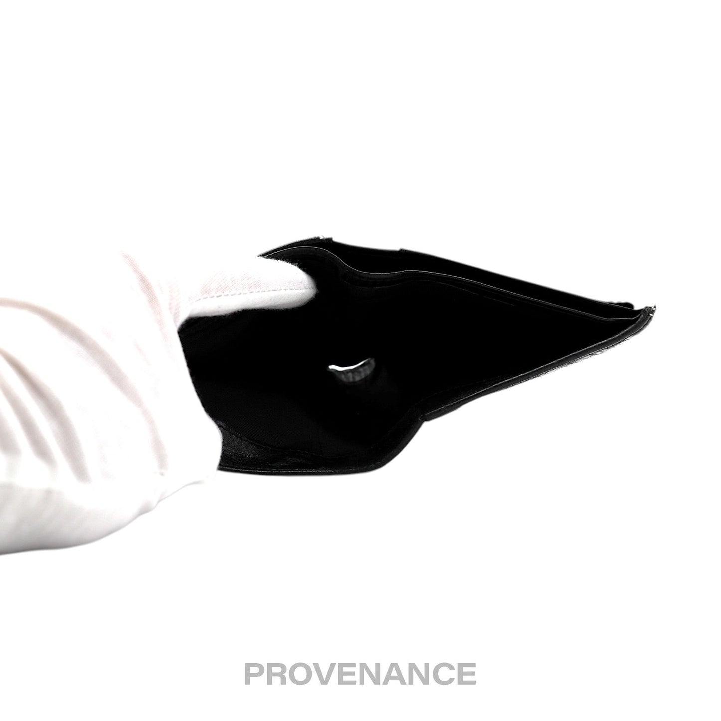 🔴 Balenciaga Screw Stud Bifold Wallet - Black Lambskin