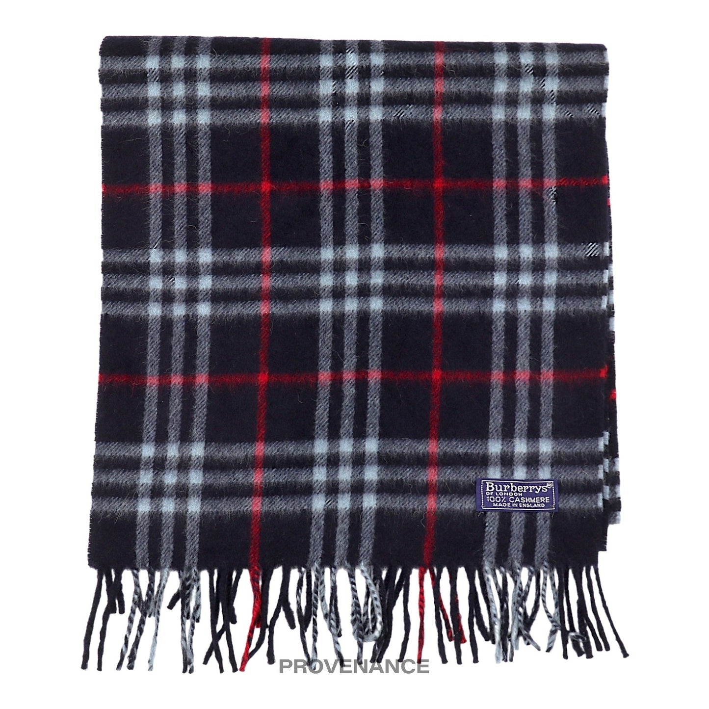 🔴 Burberry Scarf - Nova Check Cashmere Navy