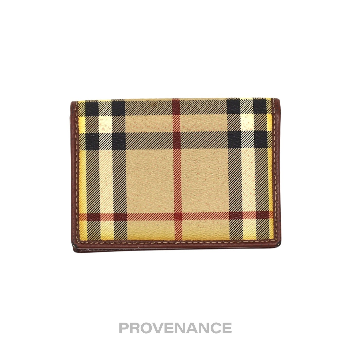 🔴 Burberry Pocket Organizer Wallet - Haymarket Check Brown