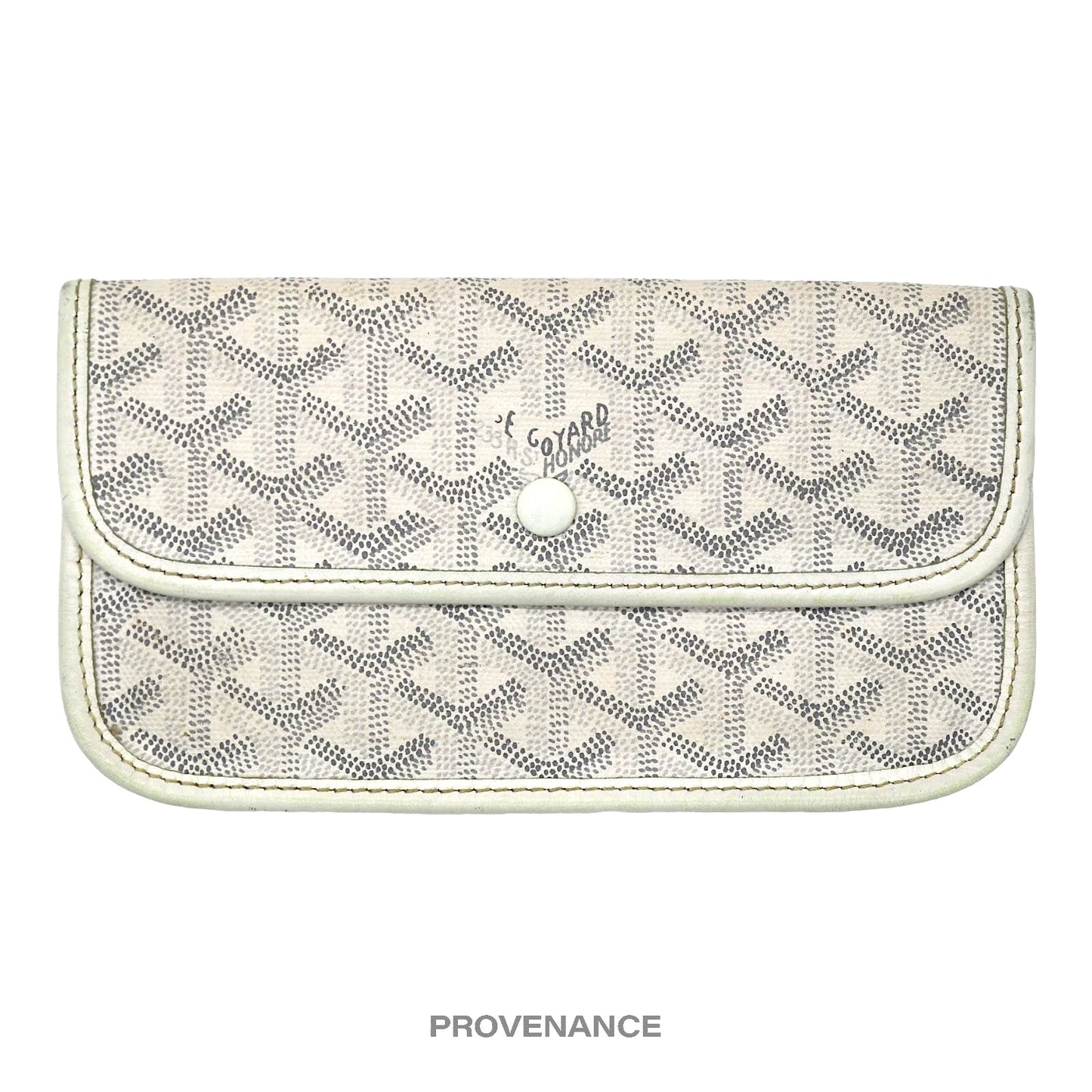 🔴 Goyard St. Louis Pouch Wallet - White Goyardine