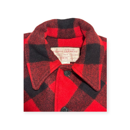🔴 Filson Double Mackinaw Cruiser - Red/Black Plaid 36 XS