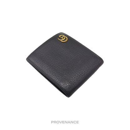 🔴 Gucci GG Marmont Bifold Wallet - Black Leather