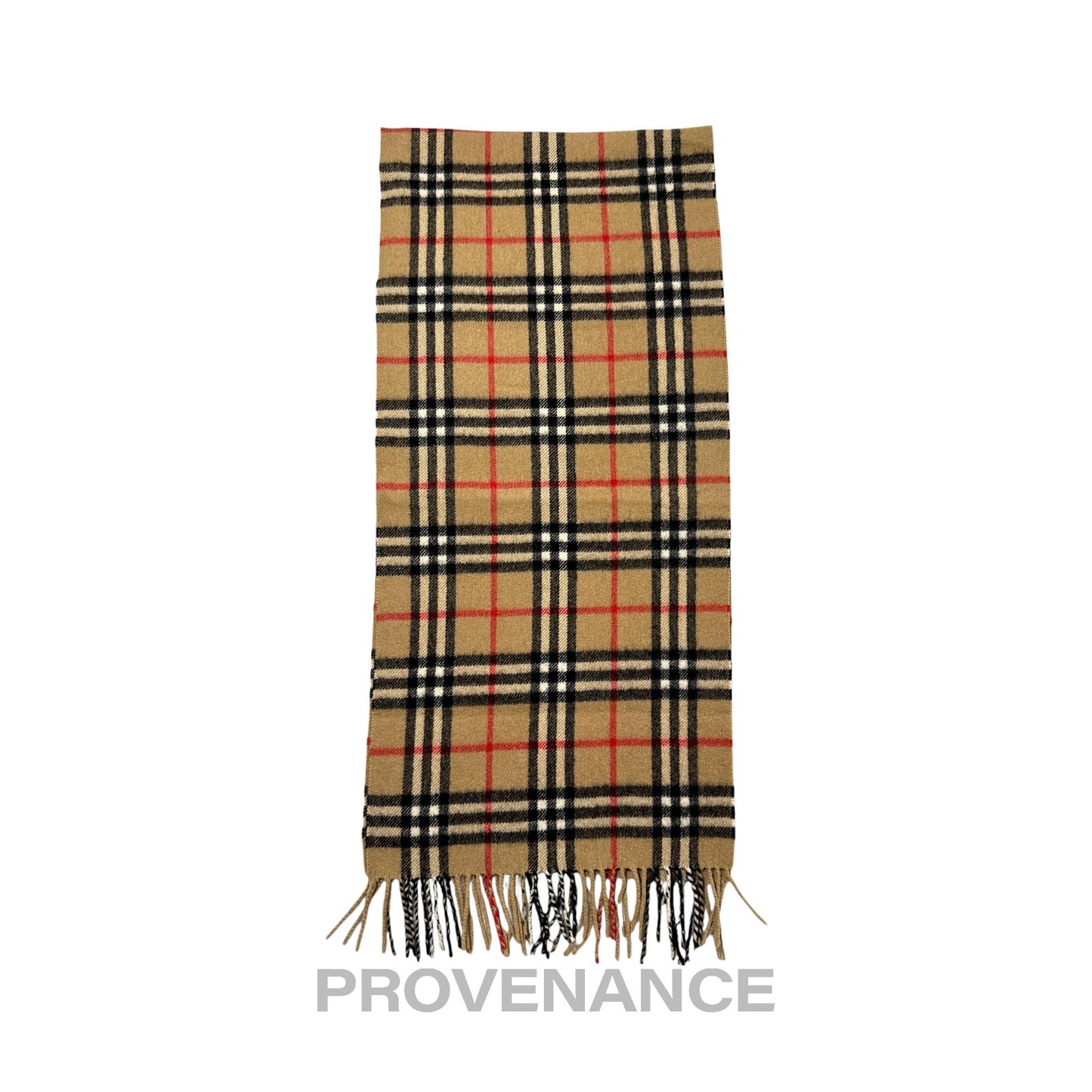 🔴 Vintage Burberrys Scarf Nova Check 100% Cashmere Camel