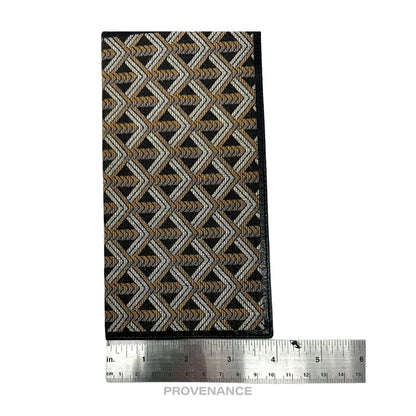 🔴 Goyard Long Wallet - Black Jacquard Goyardine