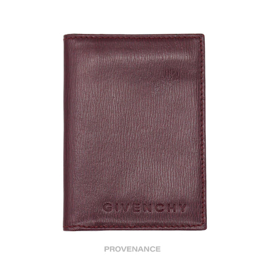 🔴 Givenchy Logo ID Pocket Organizer Wallet - Red Leather