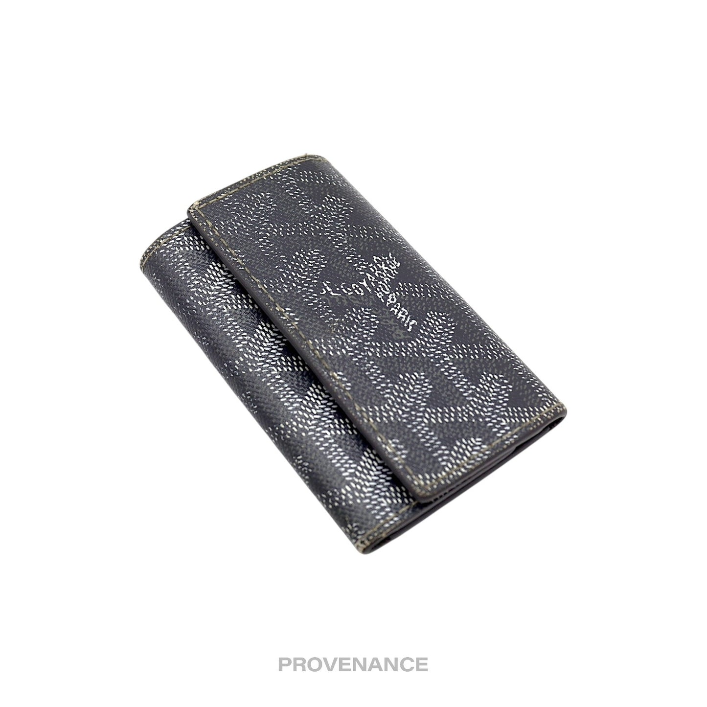 🔴 Goyard 6 Key Case Wallet - Grey Goyardine