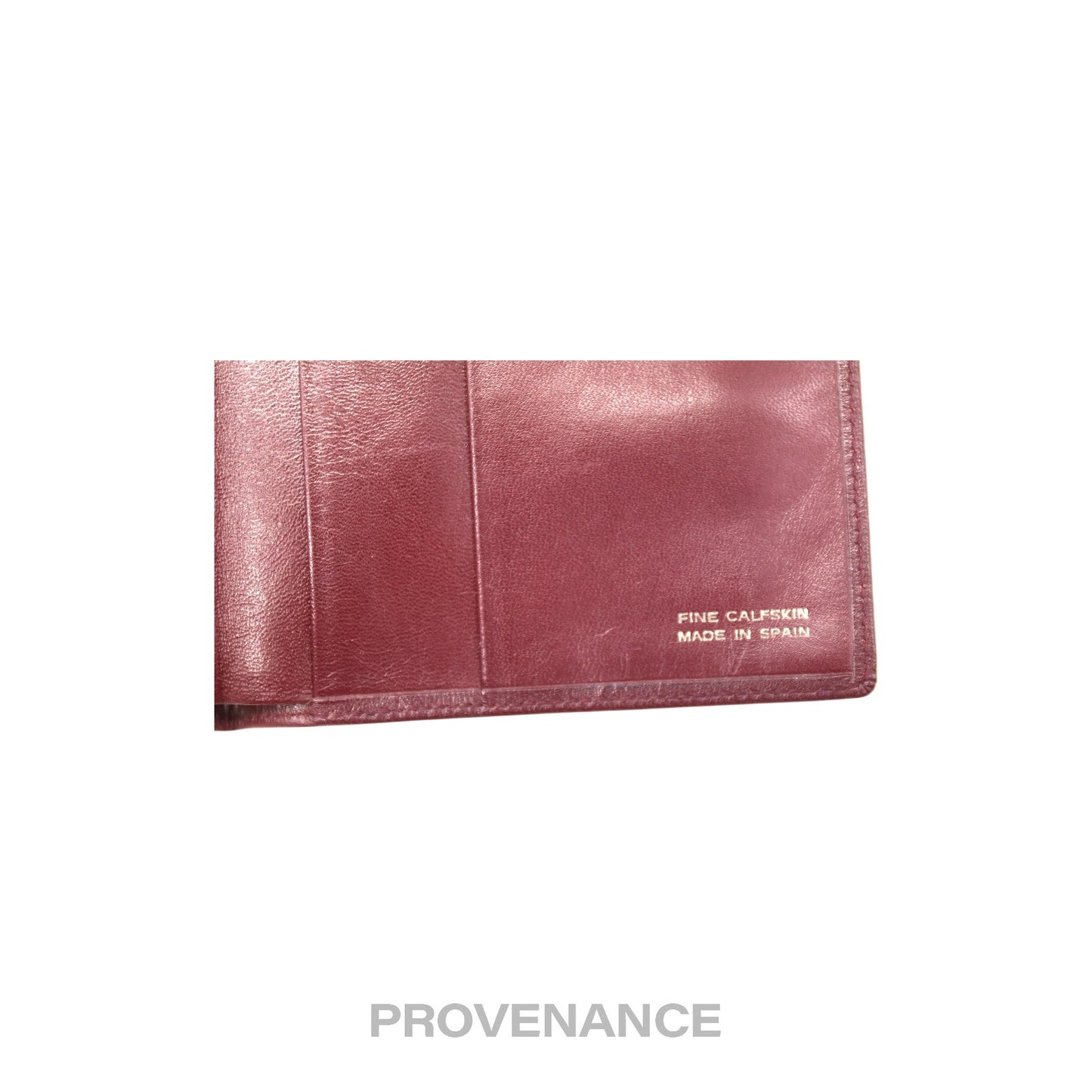 🔴 Christian Dior Bifold Wallet - Burgundy Calfskin Leather