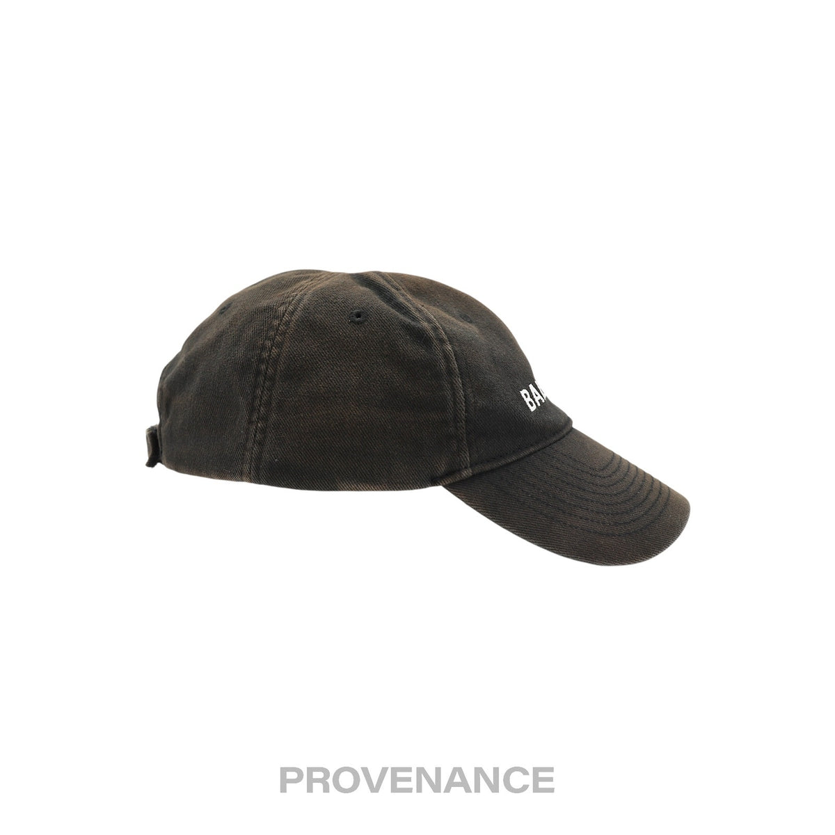 🔴  Balenciaga Embroidered Logo Cap - Archetype Washed Black