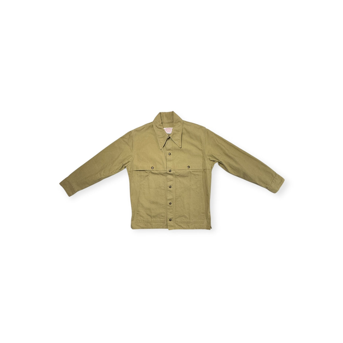 🔴 Filson Dry Tin Cloth Cape Coat 95 Tan USA Vintage SM 38