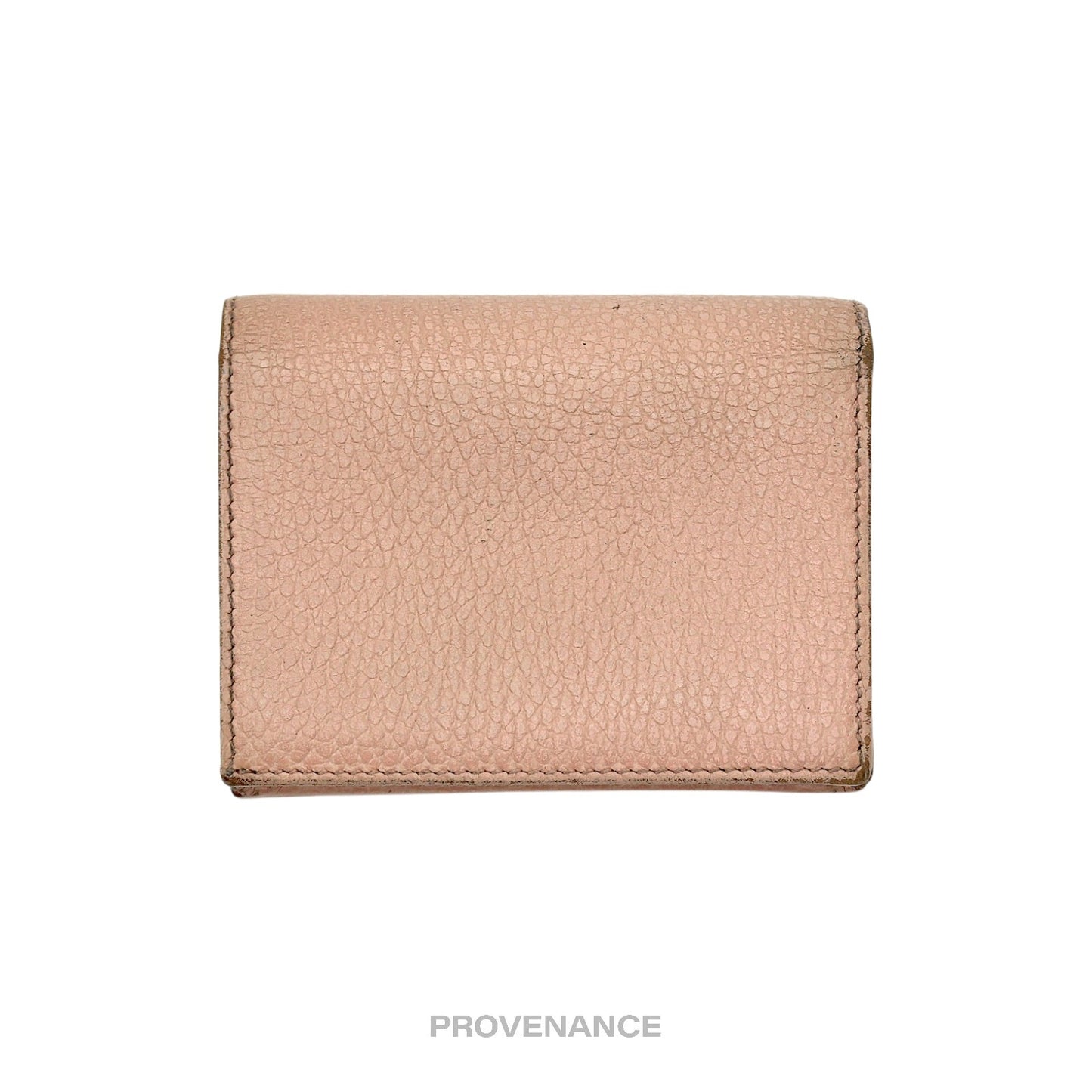 🔴 Gucci GG Marmont Card Holder Wallet - Pink Leather