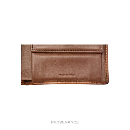 🔴 Burberry Nova Check Canvas Bifold Wallet - Brown Leather