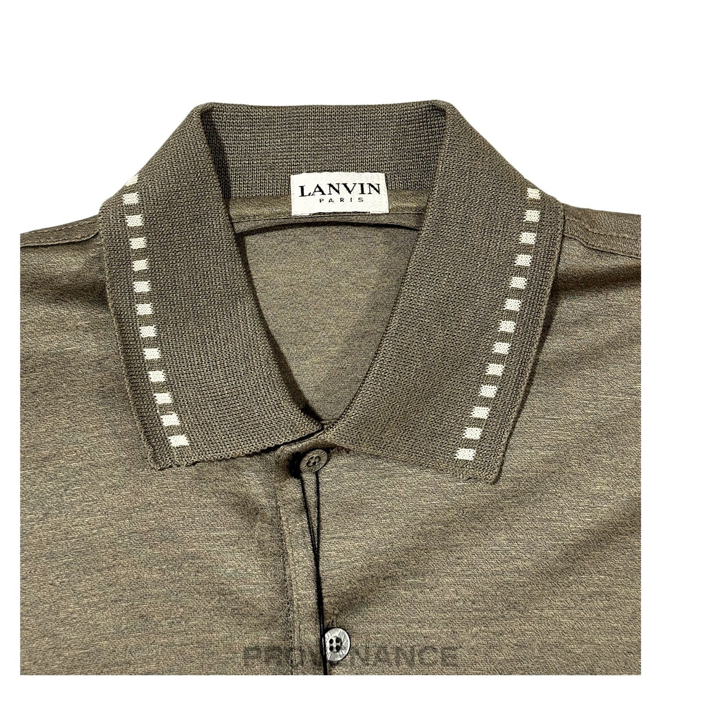 🔴 Lanvin Logo Polo Shirt - Khaki