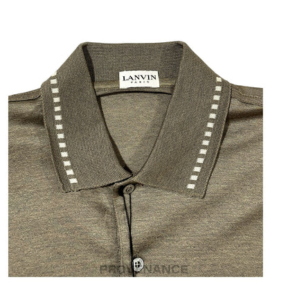 🔴 Lanvin Logo Polo Shirt - Khaki