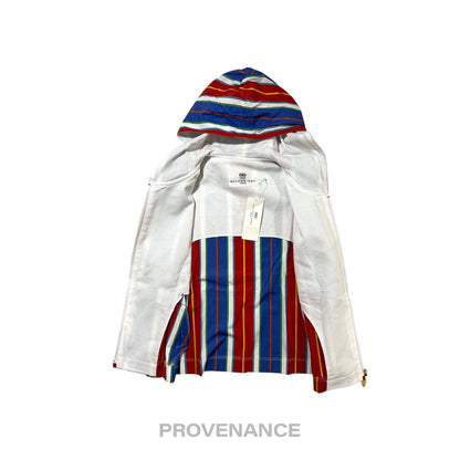 🔴 Balenciaga Golf Hoodie Vest - Striped Red Blue M