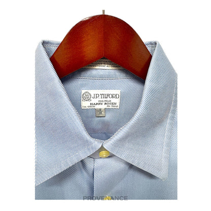 🔴 J. P. Tilford x Harry Rosen Shirt - Blue Twill 16/33