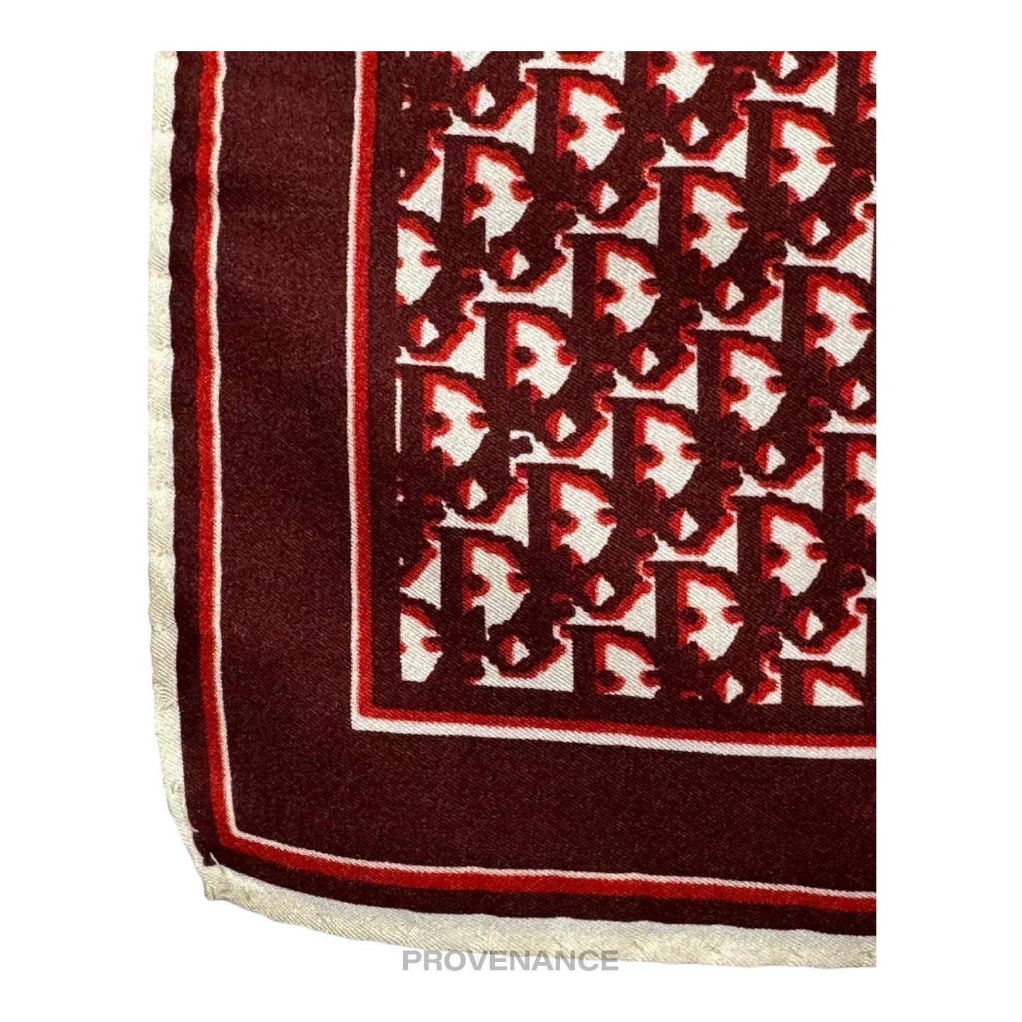 🔴 Dior Trotter Monogram Silk Scarf - Red 47